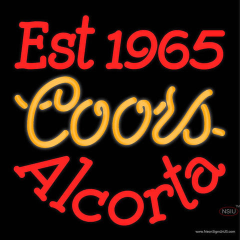 Custom Est  Alcorta Real Neon Glass Tube Neon Sign 