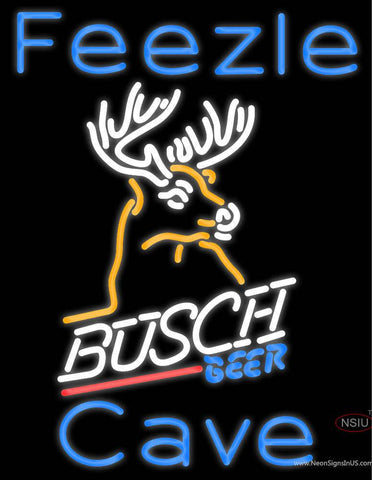 Custom Feezle Cave Busch Beer Mountain Buck Real Neon Glass Tube Neon Sign 