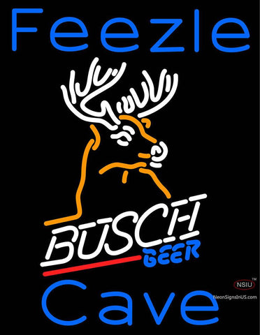 Custom Feezle Cave Busch Beer Mountain Buck Neon Sign  