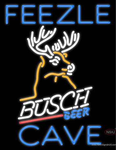 Custom Feezle Cave Busch Beer Mountain Buck Real Neon Glass Tube Neon Sign 