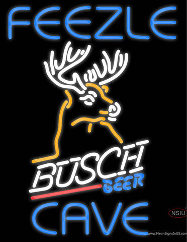 Custom Feezle Cave Busch Beer Mountain Buck Real Neon Glass Tube Neon Sign 