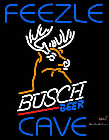Custom Feezle Cave Busch Beer Mountain Buck Neon Sign  