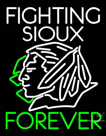 Custom Fighting Sioux Forever Logo Neon Sign  