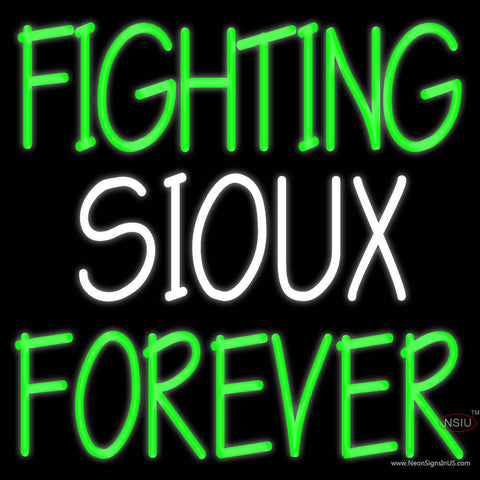 Custom Fighting Sioux Forever Logo Real Neon Glass Tube Neon Sign 