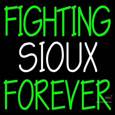 Custom Fighting Sioux Forever Logo Neon Sign  