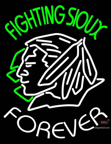 Custom Fighting Sioux Forever Logo Neon Sign 7 