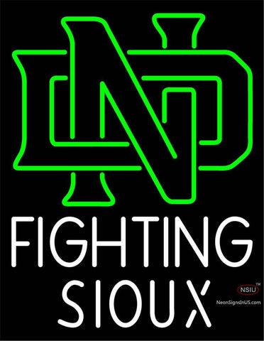 Custom Fighting Sioux Neon Sign  