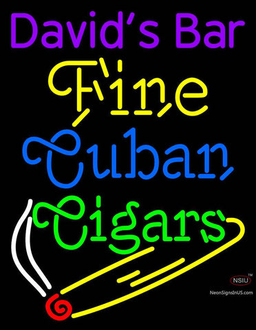 Custom Fine Cuban Cigars Neon Sign  