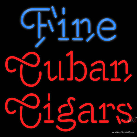 Custom Fine Cuban Cigars Real Neon Glass Tube Neon Sign 