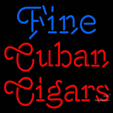 Custom Fine Cuban Cigars Neon Sign  