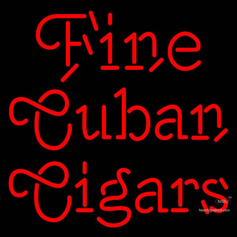 Custom Fine Cuban Cigars Neon Sign  