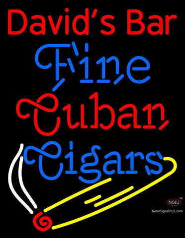 Custom Fine Cuban Cigars Neon Sign  