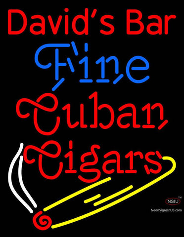 Custom Fine Cuban Cigars Neon Sign  