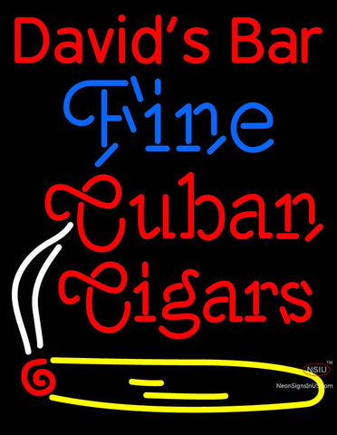 Custom Fine Cuban Cigars Neon Sign  