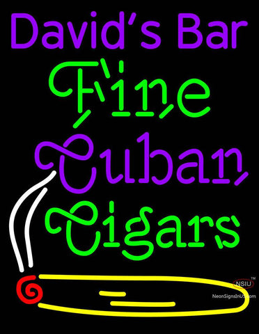 Custom Fine Cuban Cigars Neon Sign  