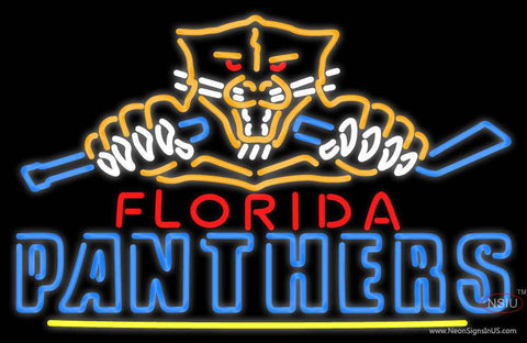 Custom Florida Panthers Logo Real Neon Glass Tube Neon Sign 