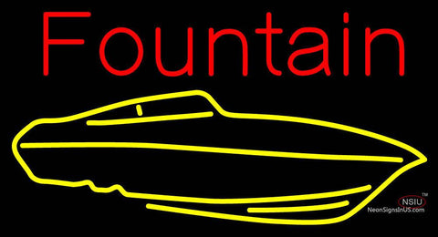 Custom Fountain Boat Logo Neon Sign  