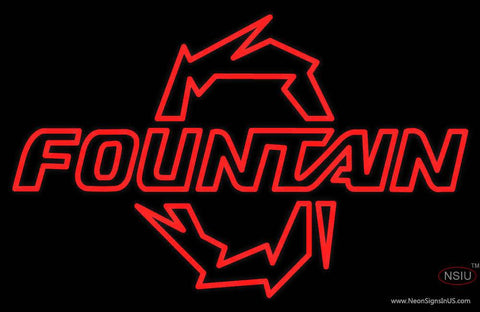 Custom Fountain Logo Real Neon Glass Tube Neon Sign 