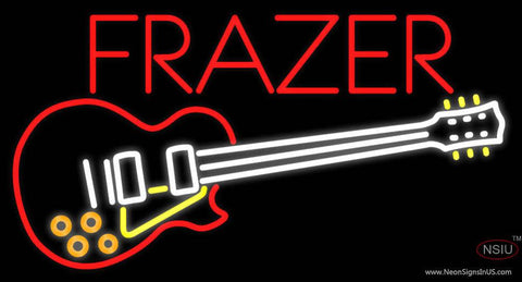 Custom Frazer With Guitar Logo Real Neon Glass Tube Neon Sign 