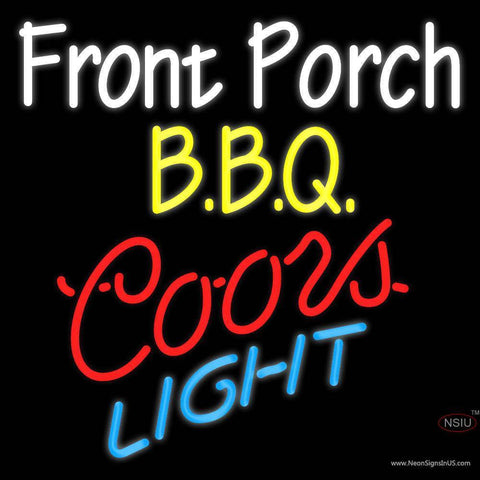 Custom Front Porch Bbq Coors Light Neon Sign  