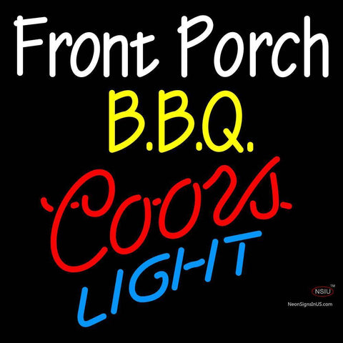 Custom Front Porch Bbq Coors Light Neon Sign  
