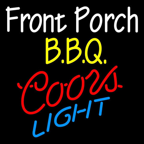 Custom Front Porch Bbq Coors Light Neon Sign  