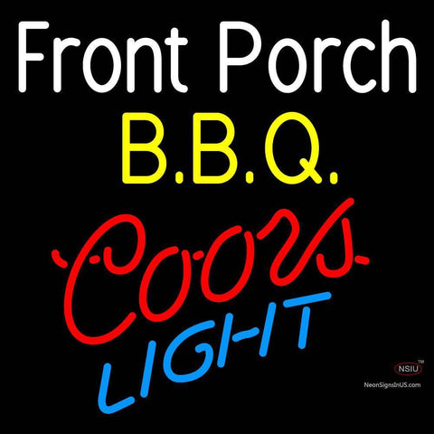 Custom Front Porch Bbq Coors Light Neon Sign  