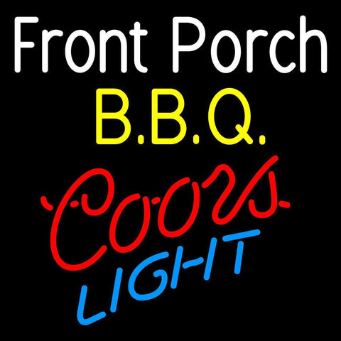 Custom Front Porch Bbq Coors Light Neon Sign  