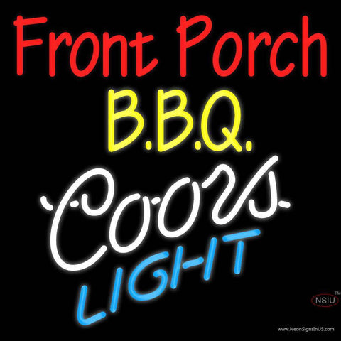 Custom Front Porch Bbq Coors Light Neon Sign  