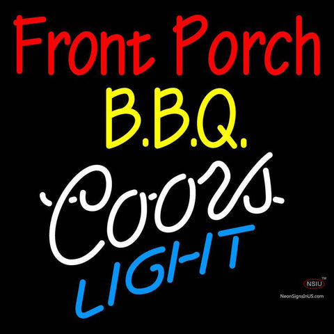 Custom Front Porch Bbq Coors Light Neon Sign  