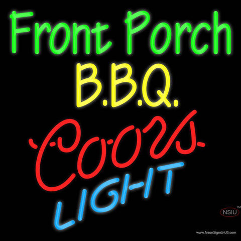 Custom Front Porch Bbq Coors Light Neon Sign  