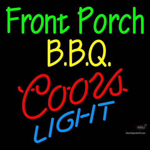 Custom Front Porch Bbq Coors Light Neon Sign  