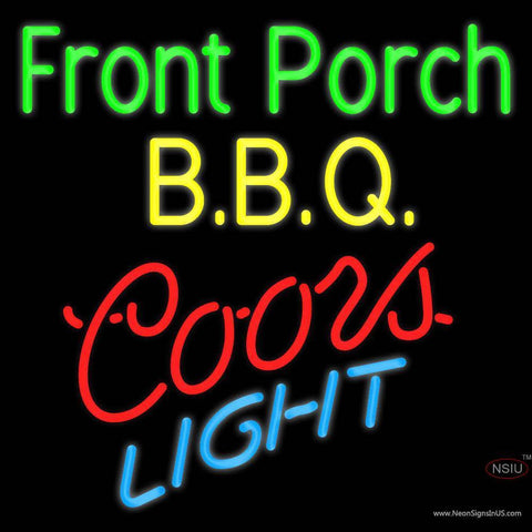 Custom Front Porch Bbq Coors Light Neon Sign  