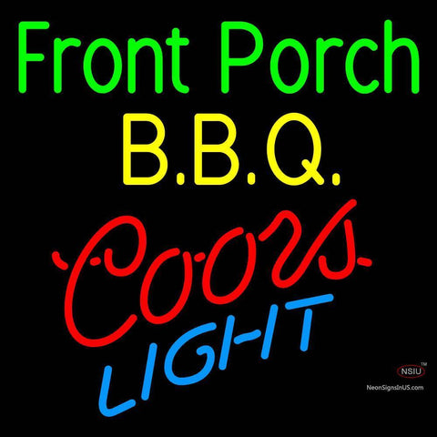 Custom Front Porch Bbq Coors Light Neon Sign  