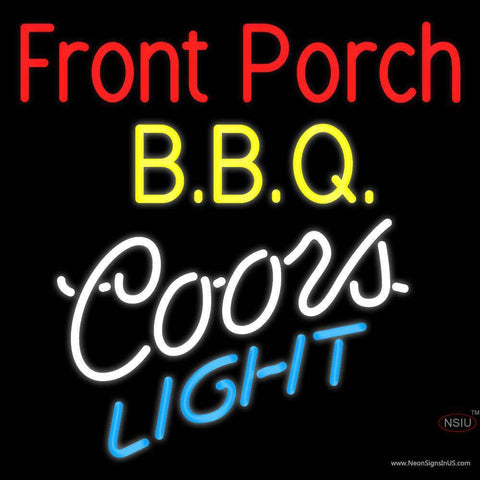 Custom Front Porch Bbq Coors Light Neon Sign  