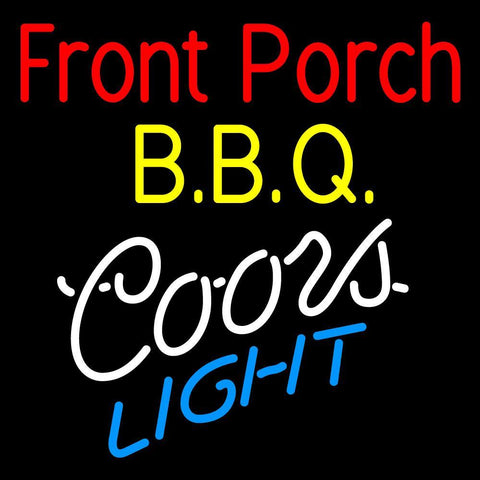 Custom Front Porch Bbq Coors Light Neon Sign  