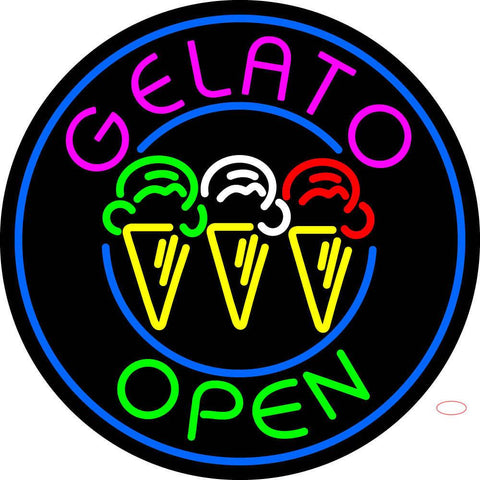 Custom Gelato Open Neon Sign  