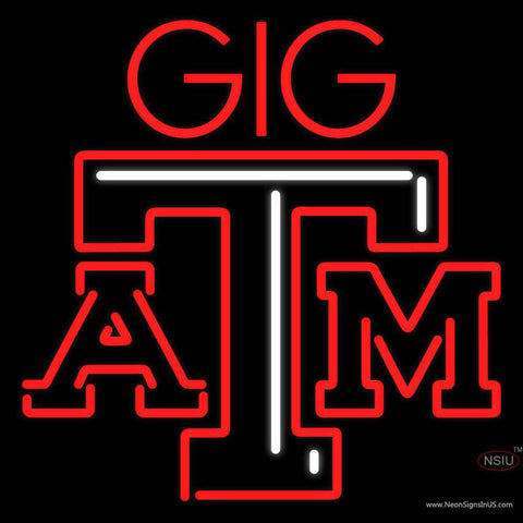 Custom Gig A And M Logo Real Neon Glass Tube Neon Sign 