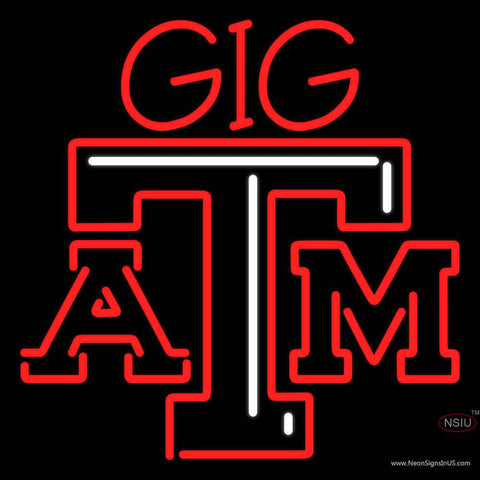 Custom Gig A And M Logo Real Neon Glass Tube Neon Sign 