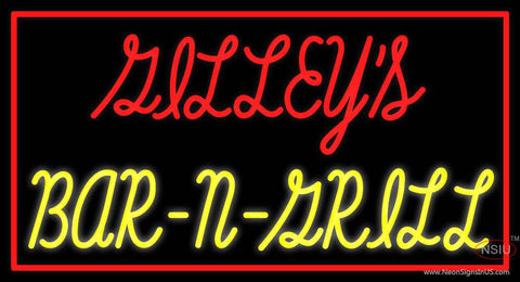 Custom Gilleys Bar N Grill Real Neon Glass Tube Neon Sign 