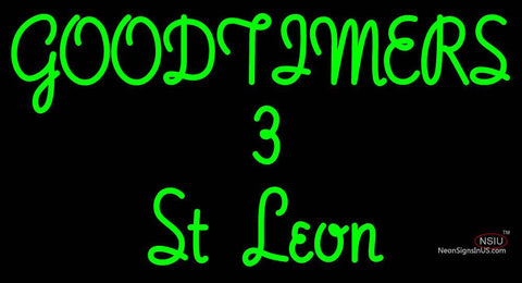 Custom Goodtimers  St Leon Neon Sign  