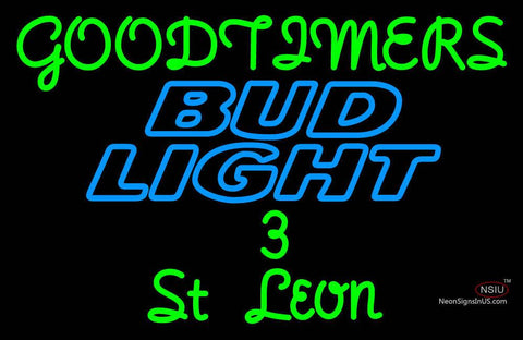 Custom Goodtimers  Bud Light St Leon Neon Sign  