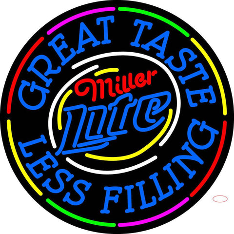 Custom Great Taste Less Filling Neon Sign  