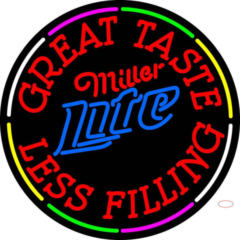 Custom Great Taste Less Filling Neon Sign  