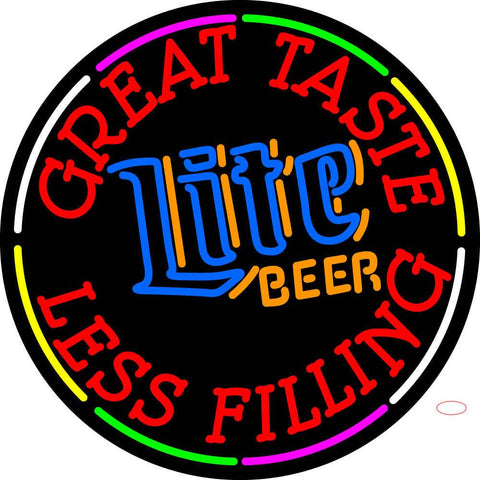 Custom Great Taste Less Filling Neon Sign  
