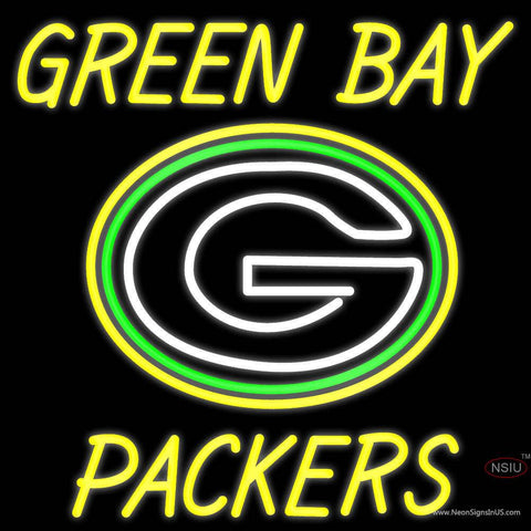 Custom Green Bay Packers Logo Real Neon Glass Tube Neon Sign 