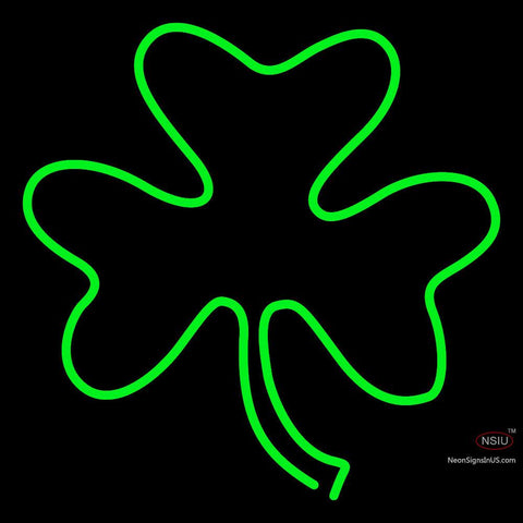 Custom Green shamrock Logo Neon Sign  
