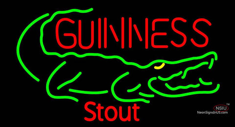 Custom Guiness Lager Crocodile Neon Sign  