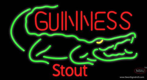 Custom Guiness Lager Crocodile Real Neon Glass Tube Neon Sign 