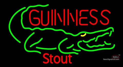 Custom Guiness Lager Crocodile Neon Sign  